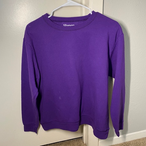 Hanes Purple Sweatshirt - Picture 3 of 4